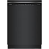 Bosch 300 Series 24 Inch Wide 16 Place Setting Built-In Front Control Dishwasher with PureDry and PrecisionWash Black