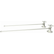 Brasstech Lavatory Supply Kit with Cross Handles Polished Nickel