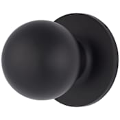 Brinks Raleigh Passage Door Knob Set with Round Rose from the Transitional Collection Matte Black