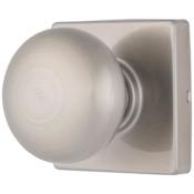 Brinks Mendocino Passage Door Knob Set with Square Rose from the Contemporary Collection Satin Nickel