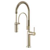 Brizo Odin 1.8 GPM Semi-Professional Kitchen Faucet with Two-function Wand - Less Handle Brilliance Polished Nickel