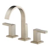 Brizo Siderna Widespread Bathroom Faucet with Pop-Up Drain Assembly Less Handles - Limited Lifetime Warranty Brilliance Brushed Nickel