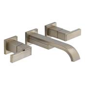 Brizo Siderna Wall Mounted Bathroom Faucet Less Handles and Drain Assembly - Limited Lifetime Warranty Brilliance Brushed Nickel