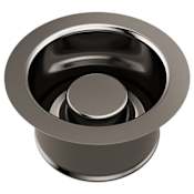 Brizo Extended Garbage Disposal Flange and Stopper for Deep Kitchen Sink Drain Openings Brilliance Black Onyx