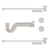 Brizo Odin Decorative Sink Supply Kit with Angle Stops, Supply Lines and P Trap Brilliance Brushed Nickel
