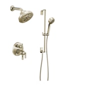 Brizo Levoir Thermostatic Shower System with Shower Head and Hand Shower - Rough-in Valve Included Brilliance Polished Nickel