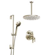 Brizo Levoir Thermostatic Shower System with 12" Raincan Showerhead and Hand Shower - Rough-in Valve Included Brilliance Polished Nickel