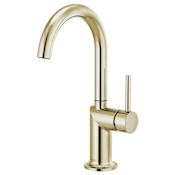 Brizo Odin 1.8 GPM Single Hole Bar Faucet with Arc Spout - Less Handle Brilliance Polished Nickel