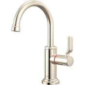 Brizo Faircroft 1 GPM Instant Hot Water Dispenser with Arc Spout and Industrial Lever Handle Brilliance Polished Nickel