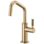 Brizo Litze 1.5 GPM Cold Only Water Dispenser Beverage Faucet with Angled Spout - RO Compatible Brilliance Luxe Gold