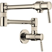 Brizo Euro 4 GPM Wall Mounted Single Hole Pot Filler Faucet Brilliance Polished Nickel