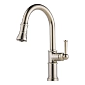 Brizo Artesso 1.8 GPM Single Hole Pull Down Kitchen Faucet with MagneDock - Limited Lifetime Warranty Brilliance Polished Nickel