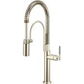 Brizo Litze 1.8 GPM Single Hole Pull Down Kitchen Faucet Brilliance Polished Nickel