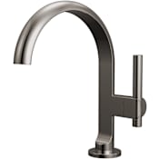 Brizo Roccesco 1.2 GPM Single Hole Bathroom Faucet Less Drain Assembly Brilliance Black Onyx