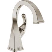 Brizo Virage 1.5 GPM Single Hole Bathroom Faucet with Single Handle Less Drain Assembly - Limited Lifetime Warranty Brilliance Brushed Nickel