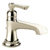 Brizo Rook 1.2 GPM Single Hole Bathroom Faucet with Pop-Up Drain Assembly - Limited Lifetime Warranty Brilliance Polished Nickel
