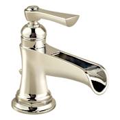 Brizo Rook 1.2 GPM Single Hole Bathroom Faucet with Pop-Up Drain Assembly - Limited Lifetime Warranty Brilliance Polished Nickel