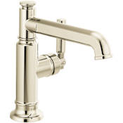 Brizo Invari 1.2 GPM Single Hole Bathroom Faucet, Less Drain Assembly - Limited Lifetime Warranty Brilliance Polished Nickel