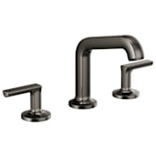 Brizo Kintsu 1.2 GPM Widespread Lavatory Faucet with Angled Spout- Less Pop-Up Drain and Handles Brilliance Black Onyx