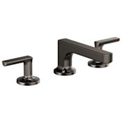 Brizo Kintsu 1.5 GPM Widespread Lavatory Faucet with Low Spout - Less Pop-Up Drain and Handles Brilliance Black Onyx