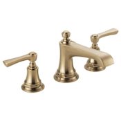 Brizo Rook 1.2 GPM Widespread Bathroom Faucet with Pop-Up Drain Assembly Luxe Gold