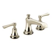 Brizo Rook 1.2 GPM Widespread Bathroom Faucet with Pop-Up Drain Assembly Brilliance Polished Nickel