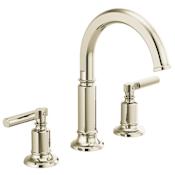 Brizo Invari 1.2 GPM Widespread Bathroom Faucet, Less Drain Assembly and Handles - Limited Lifetime Warranty Brilliance Polished Nickel