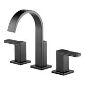 Brizo Siderna 1.2 GPM Widespread Bathroom Faucet with Pop-Up Drain Assembly Less Handles - Limited Lifetime Warranty Matte Black
