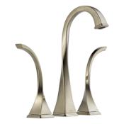 Brizo Virage 1.2 GPM Widespread Vessel Bathroom Faucet with Grid Drain Assembly - Limited Lifetime Warranty Brilliance Brushed Nickel