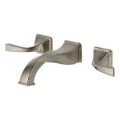 Brizo Virage 1.5 GPM Wall Mounted Widespread Bathroom Faucet with Grid Drain - Limited Lifetime Warranty Brilliance Brushed Nickel