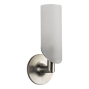 Brizo Odin 11-3/4" Up Lighting Single Light Wall Sconce with Glass Cylinder Diffuser Brilliance Brushed Nickel
