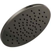 Brizo Essential 1.75 GPM 12" Single Function Round Metal Raincan Shower Head Brilliance Black Onyx