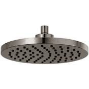 Brizo Essential 2.5 GPM 10" Single Function Metal Raincan Shower Head - Limited Lifetime Warranty Brilliance Black Onyx