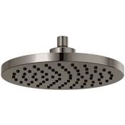 Brizo Essential 1.75 GPM 10" Single Function Metal Raincan Shower Head - Limited Lifetime Warranty Brilliance Black Onyx