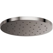 Brizo Essential 2.5 GPM 14" Single Function Round Metal Raincan Shower Head with H2Okinetic Technology Brilliance Black Onyx