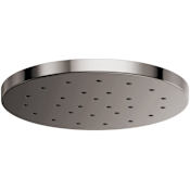 Brizo Essential 1.75 GPM 14" Single Function Round Metal Raincan Shower Head with H2Okinetic Technology Brilliance Black Onyx