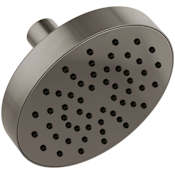 Brizo Essential 2.5 GPM Single Function Metal Shower Head with TouchClean Technology Brilliance Black Onyx