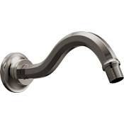 Brizo Beauclere 7" Shower Arm & Flange Brilliance Black Onyx