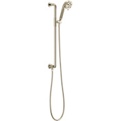 Brizo Litze 1.75 GPM Multi Function Hand Shower Set with Slide Bar and Integrated Wall Elbow Brilliance Polished Nickel