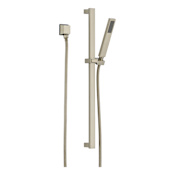 Brizo Siderna Hand Shower Package with Slide Bar, Hose, and Wall Supply Brilliance Brushed Nickel