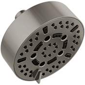 Brizo Essential 2.5 GPM Multi Function Shower Head with H2Okinetic and Touch Clean Technologies Brilliance Black Onyx