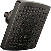 Brizo Essential 1.75 GPM H2Okinetic Square Multifunction Showerhead Brilliance Black Onyx