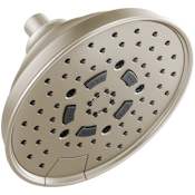 Brizo Essential 2.5 GPM Multi Function Shower Head with H2Okinetic and Touch Clean Technologies Brilliance Brushed Nickel