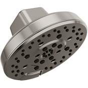 Brizo Levoir 1.75 GPM 4 Function Shower Head with H2Okinetic Technology and TouchClean Brilliance Black Onyx
