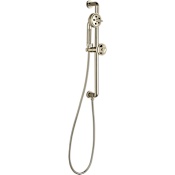 Brizo Litze 1.75 GPM Multi Function Hand Shower with Slide Bar and Integrated Wall Elbow Brilliance Polished Nickel