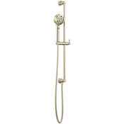Brizo Invari 1.75 GPM Multi Function Hand Shower with H2OKinetic Technology and Included Slide Bar, Hose and Integrated Wall Supply - Limited Lifetime Warranty Brilliance Polished Nickel