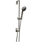 Brizo Levoir 1.75 GPM Multi Function Hand Shower Package with H2Okinetic Technology - Includes Hose, Holder and Slide Bar with Built-In Wall Supply Brilliance Black Onyx