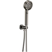 Brizo Levoir 1.75 GPM Multi Function Hand Shower Package with H2Okinetic Technology - Includes Hose, Holder and Wall Supply Brilliance Black Onyx