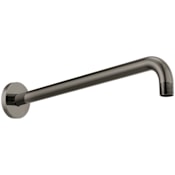 Brizo Essential 16" Wall Mounted Shower Arm and Flange Brilliance Black Onyx