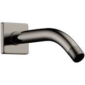 Brizo Essential 7" Wall Mounted Shower Arm and Square Flange Brilliance Black Onyx